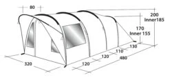 Outwell Lawndale 500 Tent 7 Outwell Lawndale 500 Tent -Camping Discounter 111163 lawndale 500 drawing perspective2