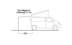 Easy Camp Crowford Rear Tailgate Awning -Camping Discounter 120380 Crowford Drawing Elevation4