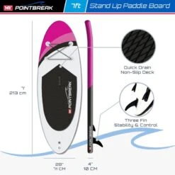 M.Y 7ft Pink Paddle Board Package -Camping Discounter 804 2278
