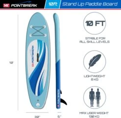 M.Y 10ft Blue Inflatable Paddle Board Package -Blue -Camping Discounter 807 2329