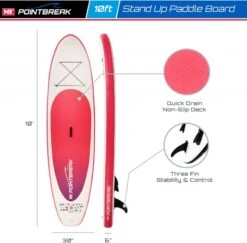 M.Y 10ft Inflatable Paddle Board Package -Pink -Camping Discounter 809 2938