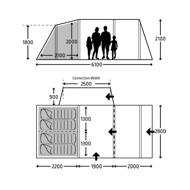 Kampa Touring Air TC VW Drive Away Awning (LH) 2 Kampa Touring Air TC VW Drive Away Awning (LH) - Image 2