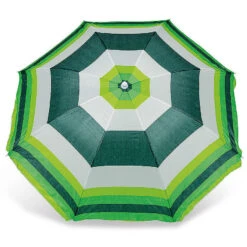 Yello Stripped Parasol -Camping Discounter BGG1305 yello green striped parasol top