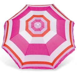 Yello Stripped Parasol -Camping Discounter BGG1305 yello pink striped parasol top