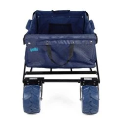 Yello Folding Beach Trolley -Camping Discounter BGG1675 yello foldable trolley blue front copy