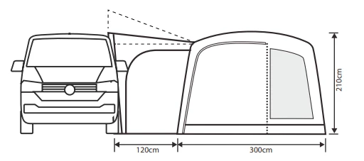 Outdoor Revolution Cayman Cacos Air SL Low Drive Away Awning 3 Outdoor Revolution Cayman Cacos Air SL Low Drive Away Awning - Image 3