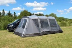 Cayman Curl XLE F/G Low Drive Away Awning -Camping Discounter CaymanCurlXLEwPorchDoor1 1