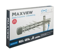 Maxview Mobile TV Aerial Kit – 20 Element Log -Camping Discounter Hero MXL053 PACKAGING Image