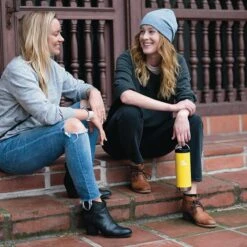 Klean Kanteen Insulated TK Wide With Café Cap 473ml - Brushed Steel -Camping Discounter K16TKWPCC BC LS friends steps lifestyle