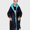 Dryrobe Advance Kids Long Sleeve BLACK BLUE - RECYCLED