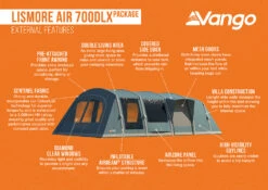 Vango Lismore Air 700DLX Tent Package -Camping Discounter Lismore Air 700DLX Package