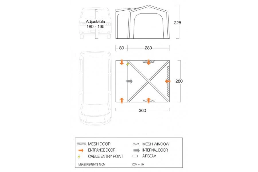 Vango Agora Air VW Drive Away Awning 2 Vango Agora Air VW Drive Away Awning - Image 2