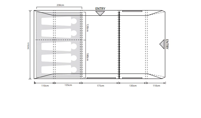 Outdoor Revolution Airedale 5.0S Air Tent 2 Outdoor Revolution Airedale 5.0S Air Tent - Image 2
