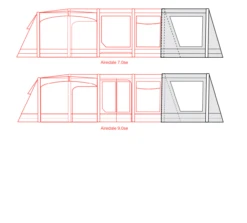 Outdoor Revolution Airedale 7SE And 9SE Front Porch Extension -Camping Discounter airedale 7se 9se front porch extension floorplan 3