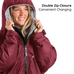 Osprey Unisex Changing Robe Maroon -Camping Discounter callout 2 10