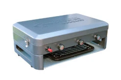 Outdoor Revolution’s Twin Burner Gas Stove And Grill -Camping Discounter cook2105 twinburnergasstovegrill l2