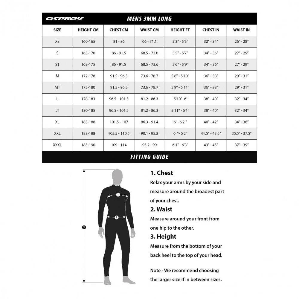 Osprey Zero 3mm Mens Full Length Wetsuit 6 Osprey Zero 3mm Mens Full Length Wetsuit - Image 6