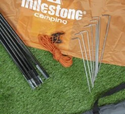 Milestone 2 Man Festival Dome Tent -Camping Discounter milestone waterproof 2 man dome tent orange 18839br 2