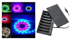 5M Flag Pole Pre-Set Digital Led Dream Lights Strip -Camping Discounter pole light battery