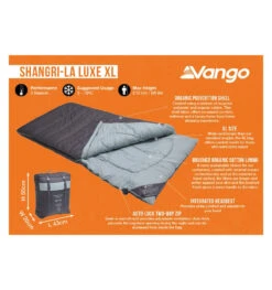Vango Shangri-La Luxe XL Single Sleeping Bag -Camping Discounter shangri la luxe xl 4