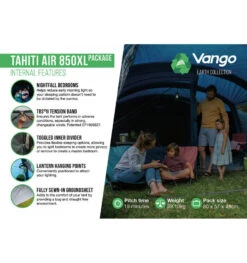 Vango Tahiiti 850XL Airbeam Tent 2023 -Camping Discounter tahiti air 850xl 3