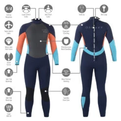 Osprey Zero 5mm Women's Full Length Wetsuit -Coral -Camping Discounter wetsuits ws1268 75 coral