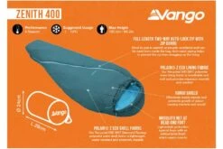Vango Zenith 400 Sleeping Bag -Camping Discounter zenith 400 2